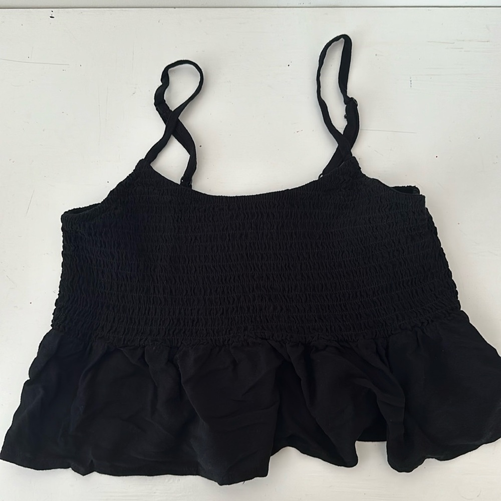 black flowy tank top